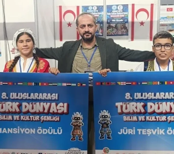 Gaziantep’te Kıbrıs rüzgarı: Genç beyinlerden çifte gurur